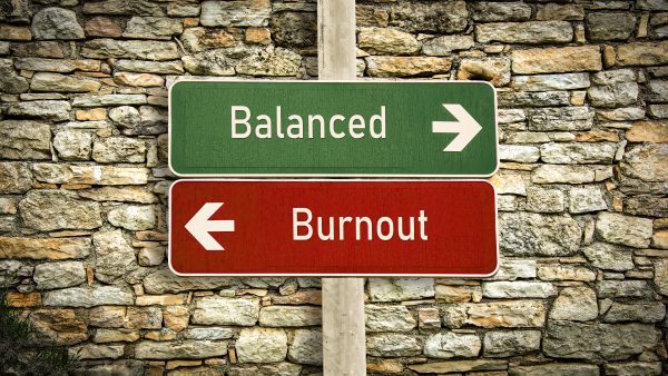 Street,Sign,The,Direction,Way,To,Balanced,Versus,Burnout